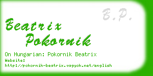 beatrix pokornik business card